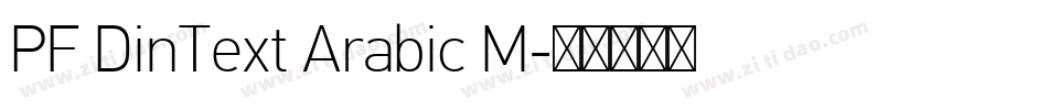 PF DinText Arabic M字体转换